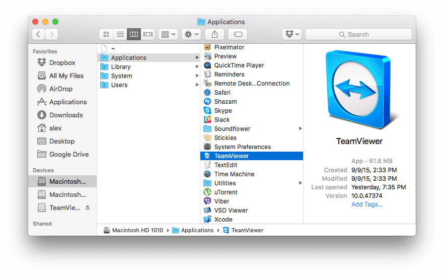 teamviewer app for mac
